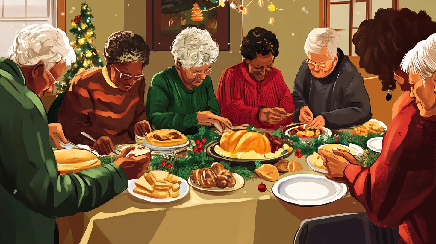 gingerbiscuit_illustration_of_a_diverse_elderly_Christmas_com_58b18cc5-8265-4dcf-8c18-ce35b41f7060